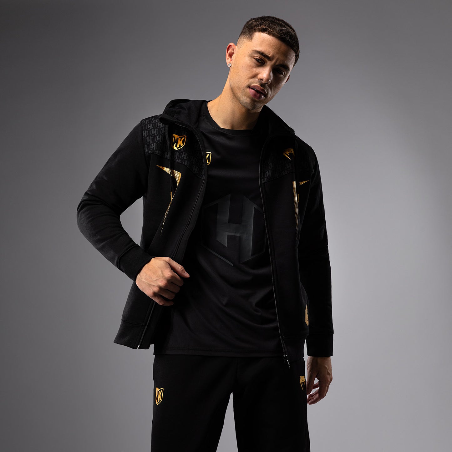 FK x Venum Hexagone MMA Jas met capuchon - Zwart/Goud