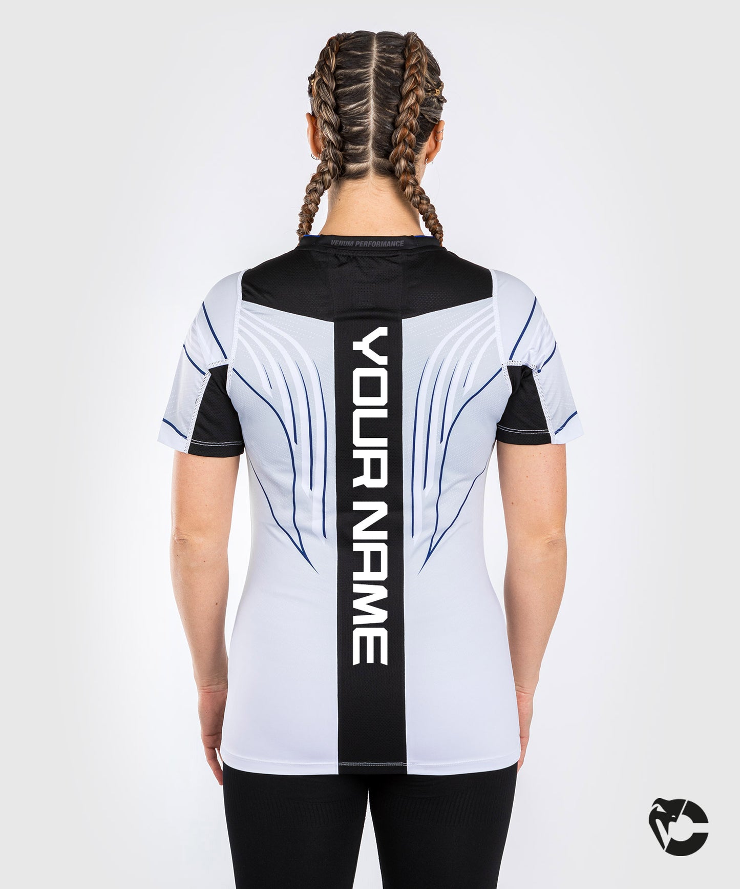 UFC Venum Gepersonaliseerde Authentic Fight Night 2.0 Kit by Venum Dames Walkout Jersey - Midnight Edition - Ice