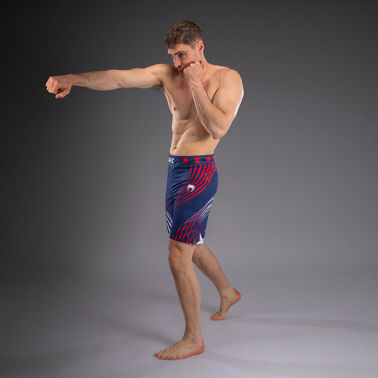 Official UFC Freedom 250 by Venum Authentic Fight Night Fight Shorts Long Fit voor heren - Blauw
