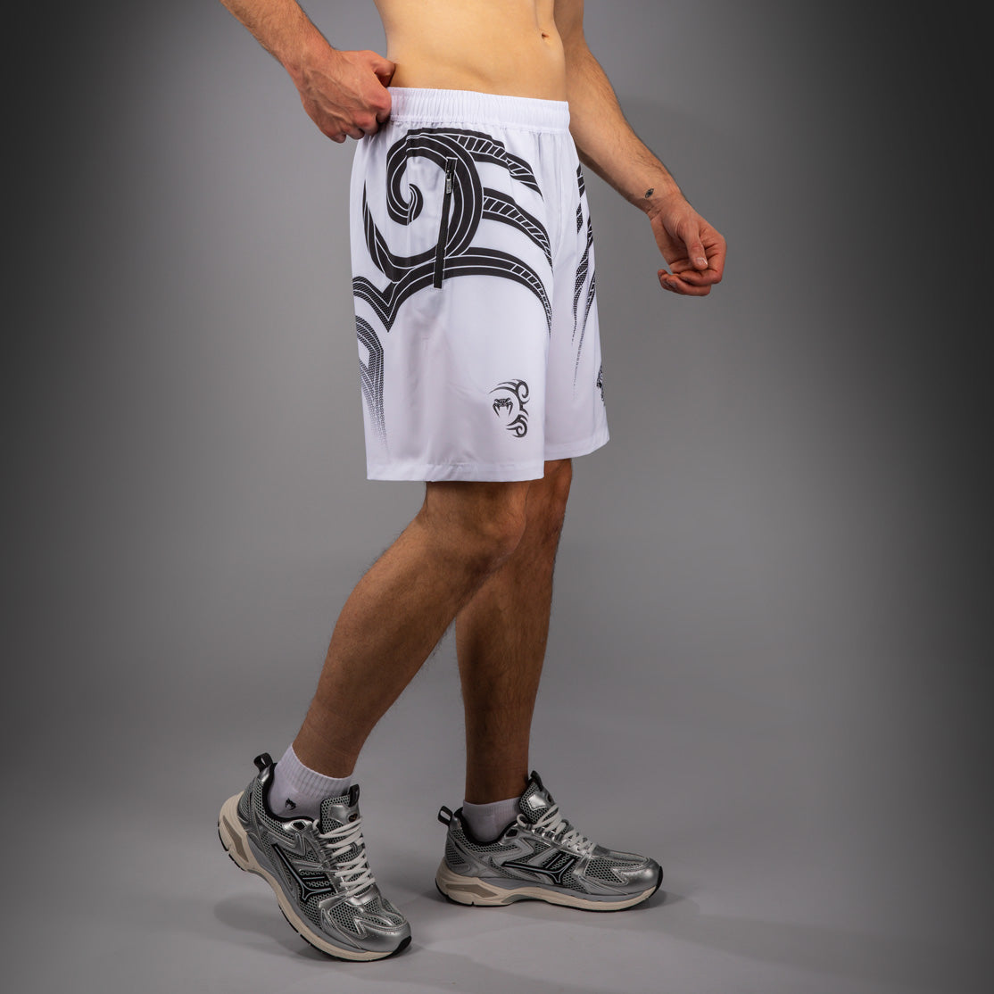 Venum x Mike Tyson Tiger Trainingsshorts - Optisch Wit/Diep Zwart