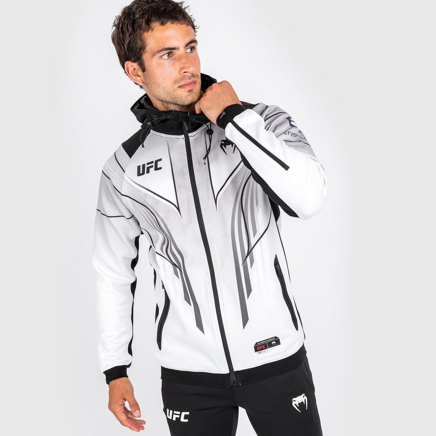 UFC Venum Authentic Fight Night 2.0 Heren Walkout Hoodie - Wit