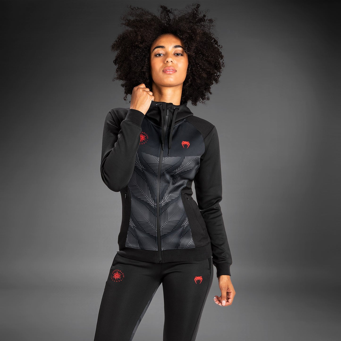 Venum Phantom sweatshirt met capuchon - Voor vrouwen - zwart/rood