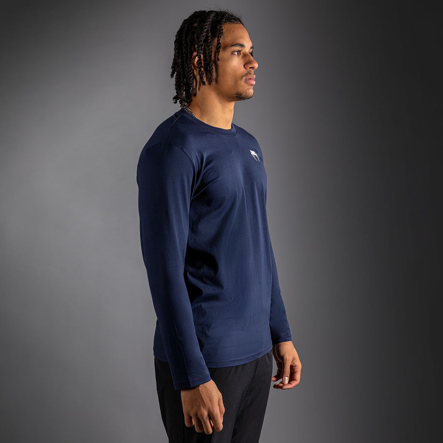 Venum Lineup T-shirt met lange mouwen Navy - Blauw/Wit