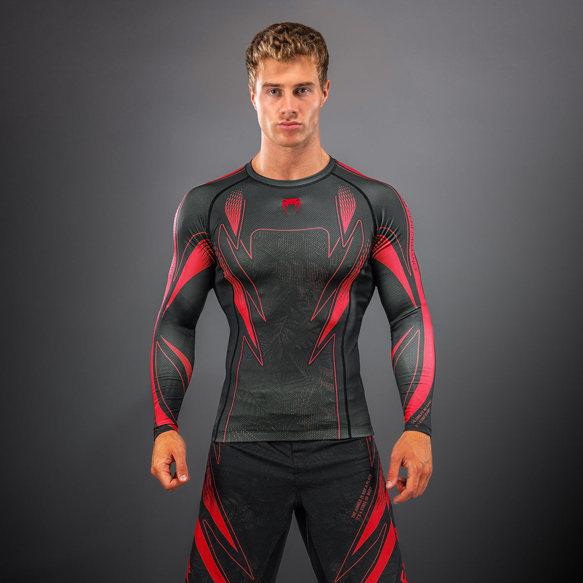 Venum Amazonia Reborn Rashguard met lange mouwen - Zwart/Rood