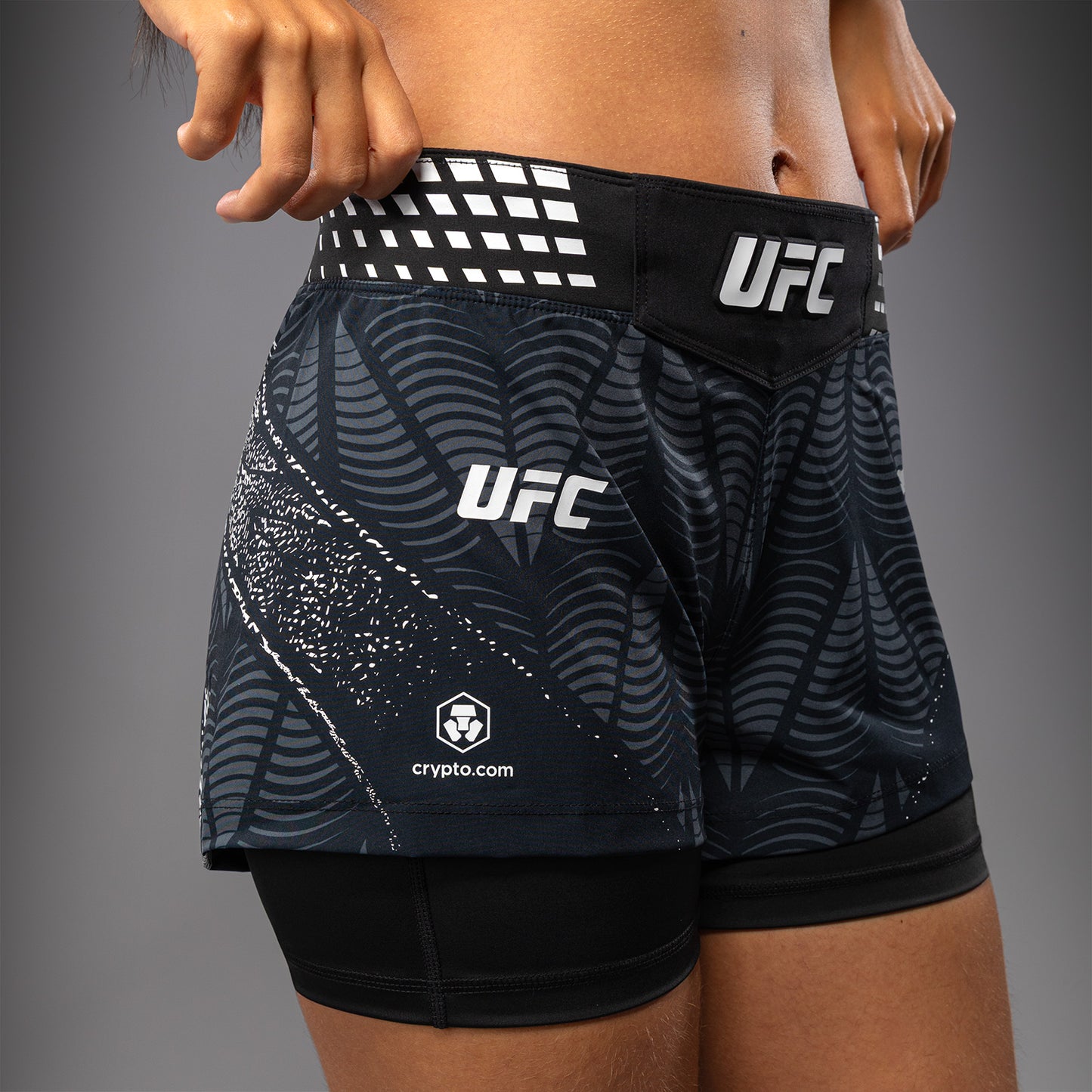 UFC Zenith by Venum Authentic Fight Night Short Fit Fight Short Dames Personalized - Zwart