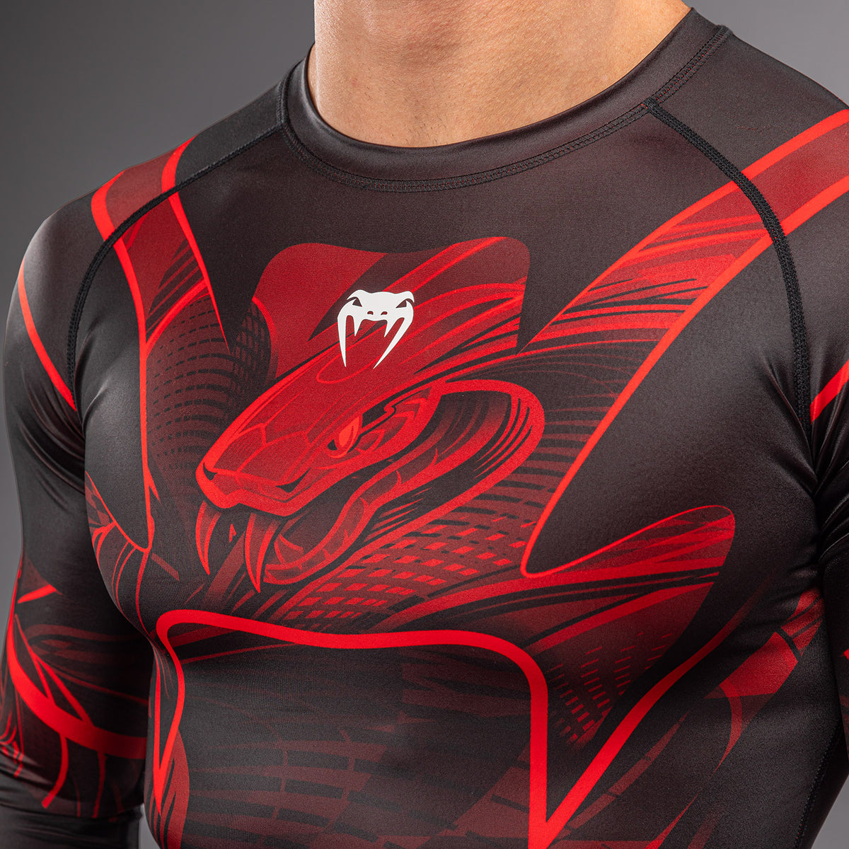 Venum Crimson Viper 2.0 Rashguard met lange mouwen - Zwart/Rood
