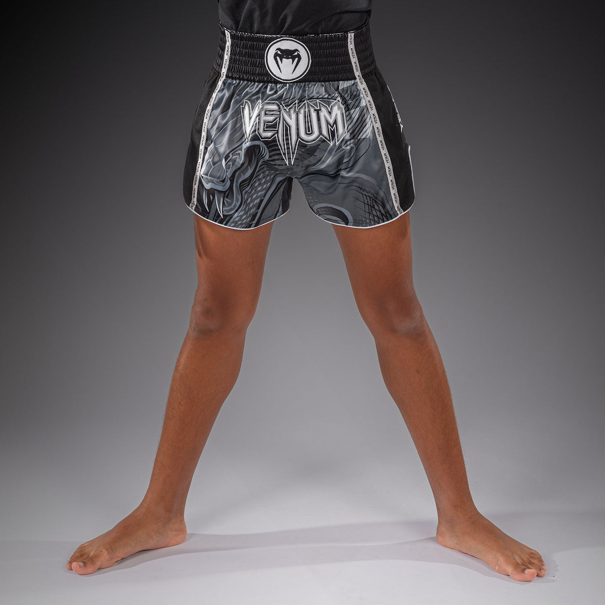 Venum Crimson Viper 2.0 Muay Thai-short voor kinderen - Zwart/Grijs