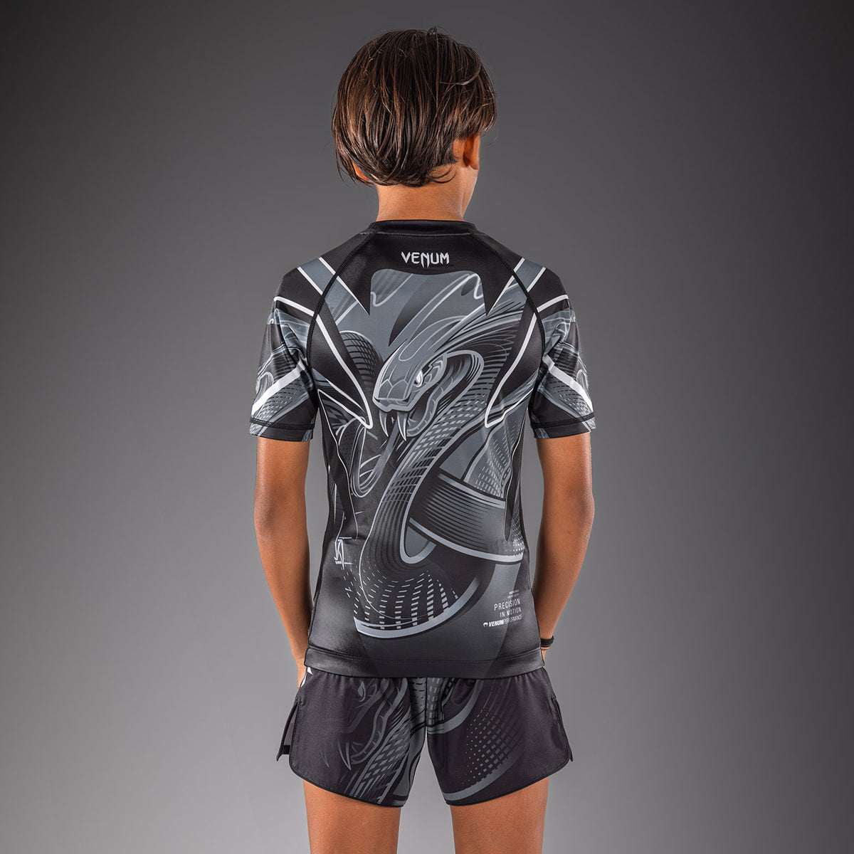 Venum Crimson Viper 2.0 Rashguard met korte mouwen voor kinderen - Zwart/Grijs