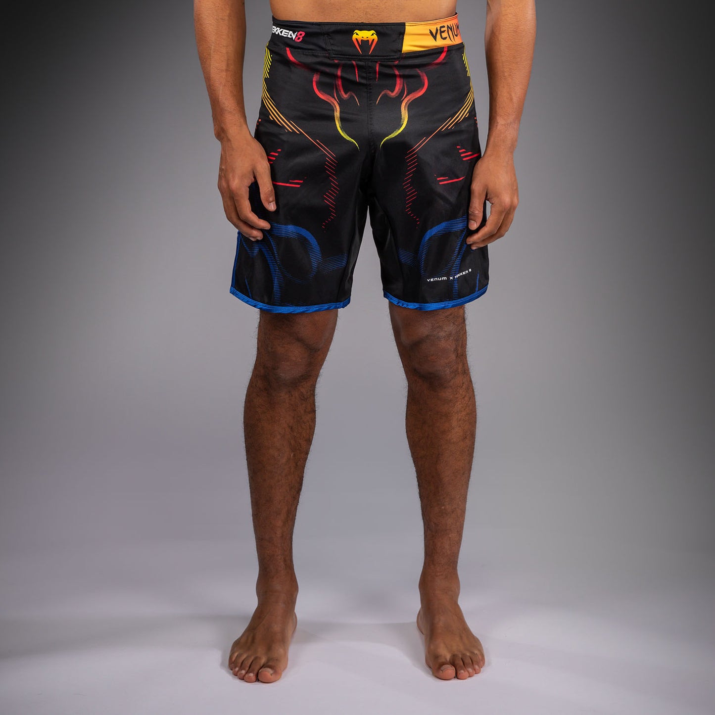 Venum x TEKKEN 8 Fightshorts - Yoshimitsu - Zwart/Oranje