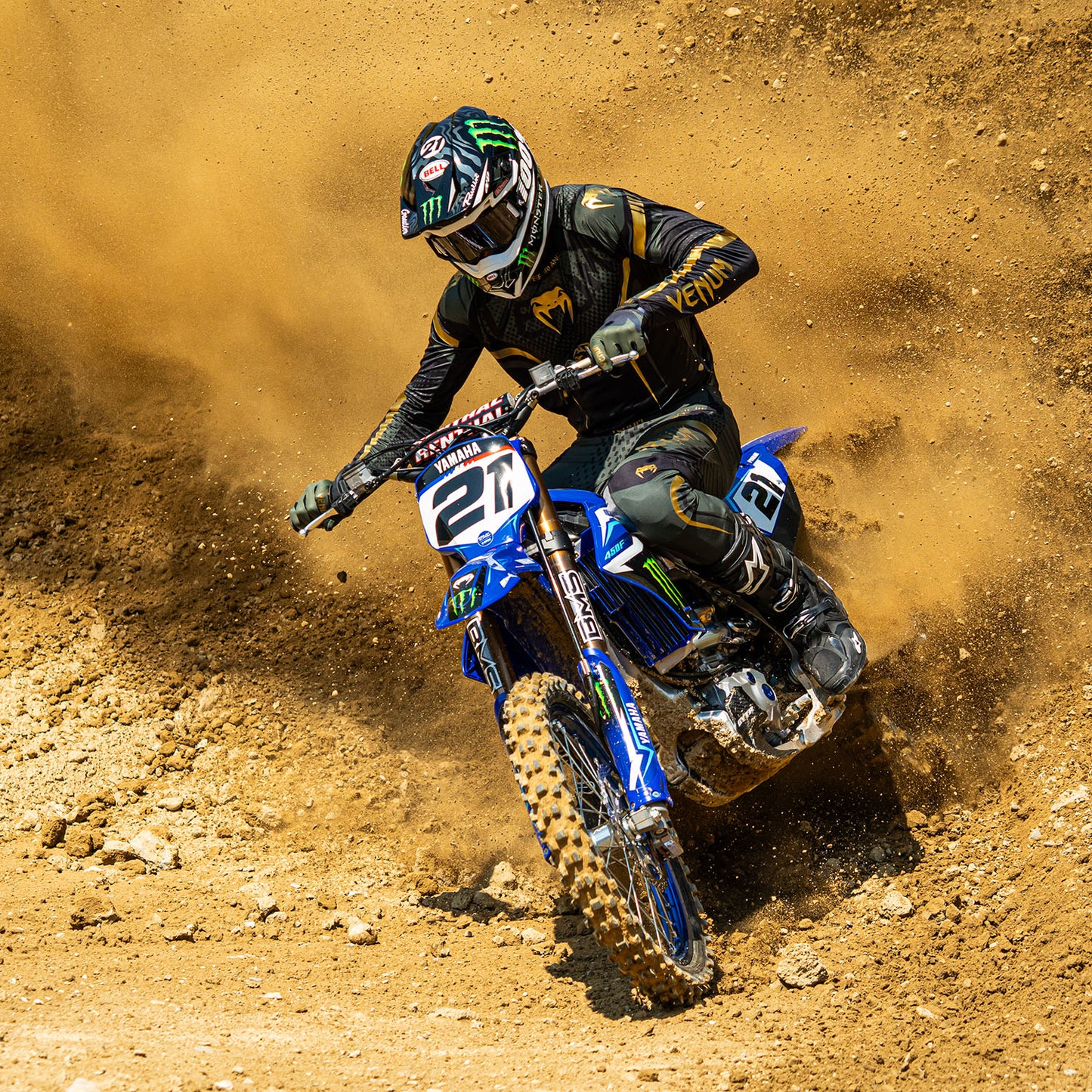 Venum MX Challenger Motorsportsshirt - Zwart/Groen/Goud