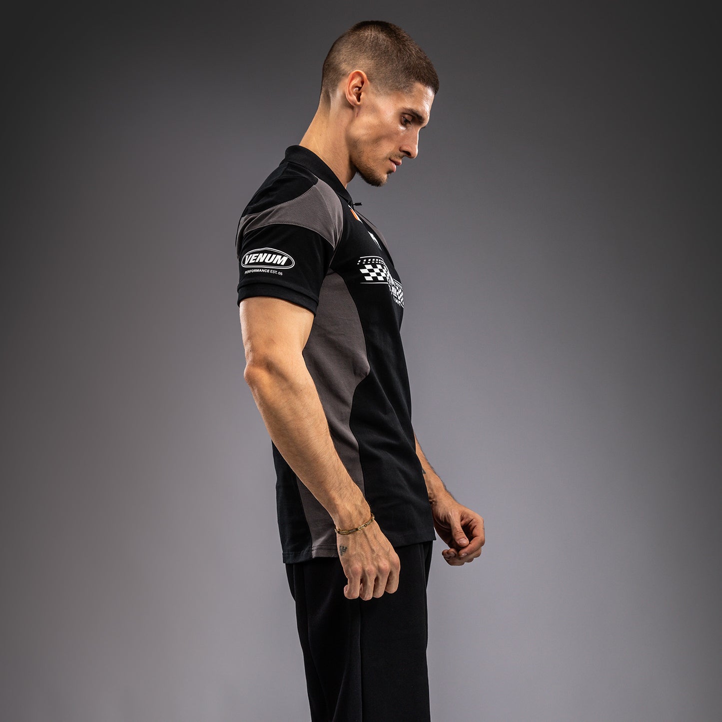 Venum Motorsport Katoenen Polo - Diep Zwart
