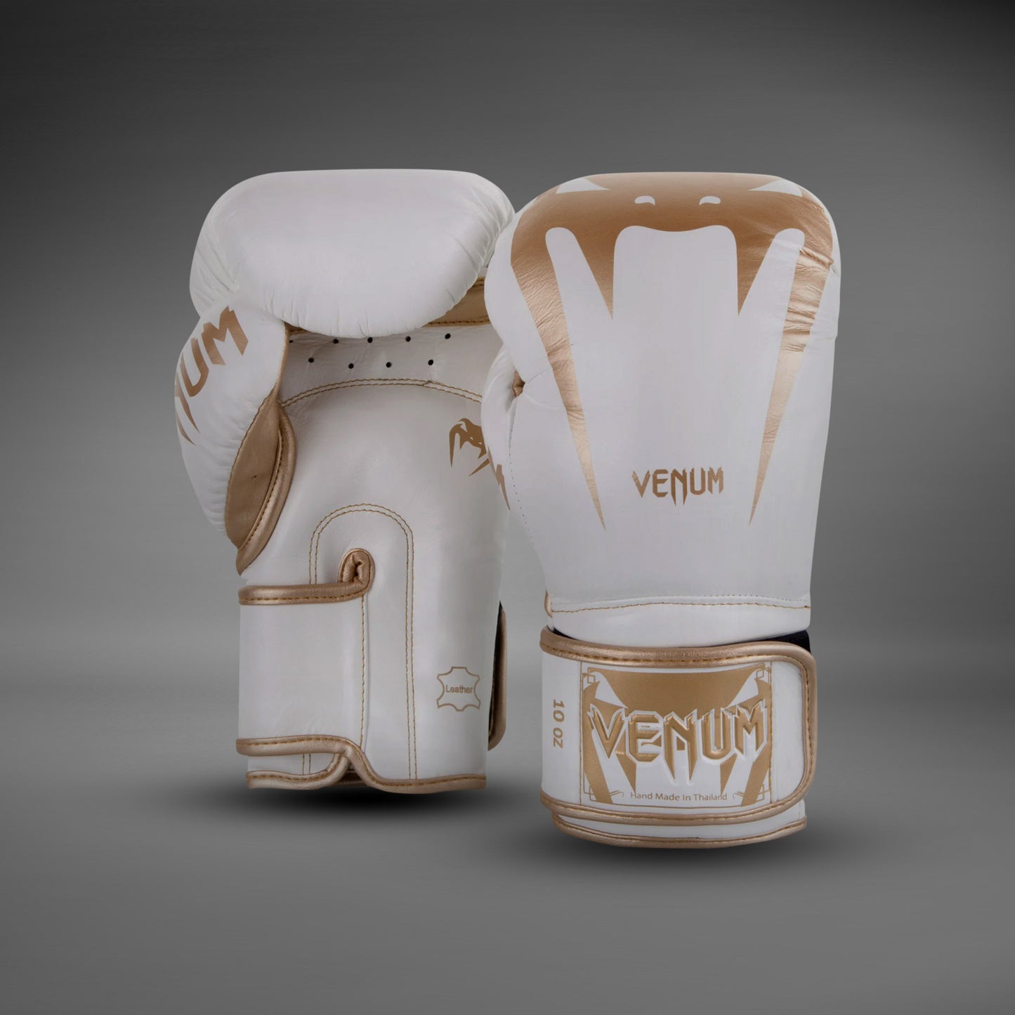 Venum Giant 3.0 Bokshandschoenen - nappaleer - wit/goud