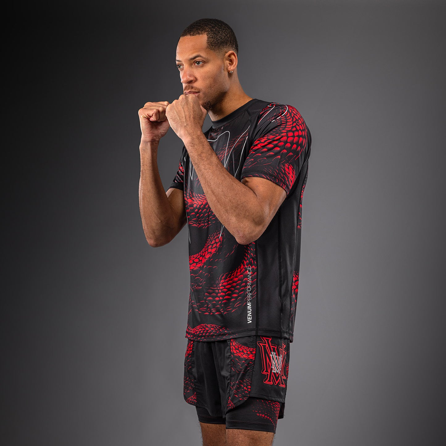 Venum Matupa Dry Tech T-shirt - Zwart/Rood/Zilver