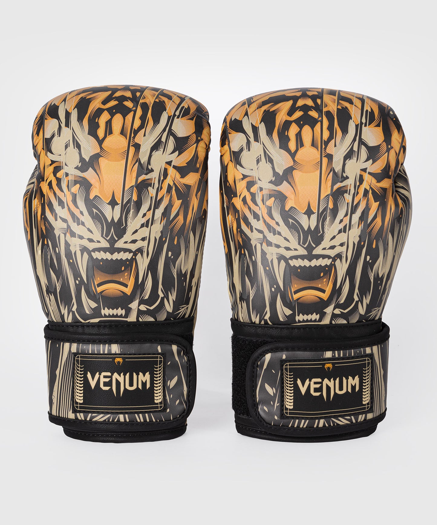 Venum Tiger Bokshandschoenen - Zwart / Neon Oranje