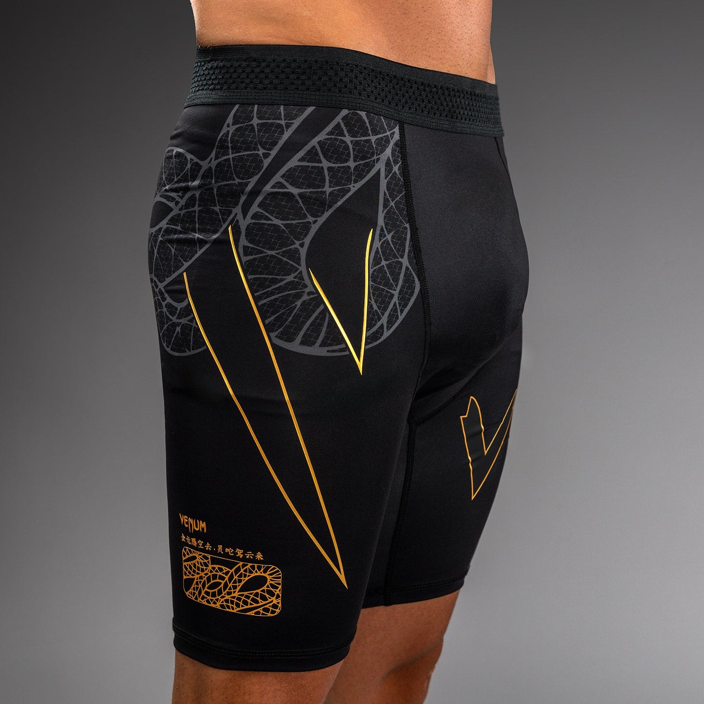 Venum Serpenti Vale Tudo Shorts – Zwart/Zilver/Goud