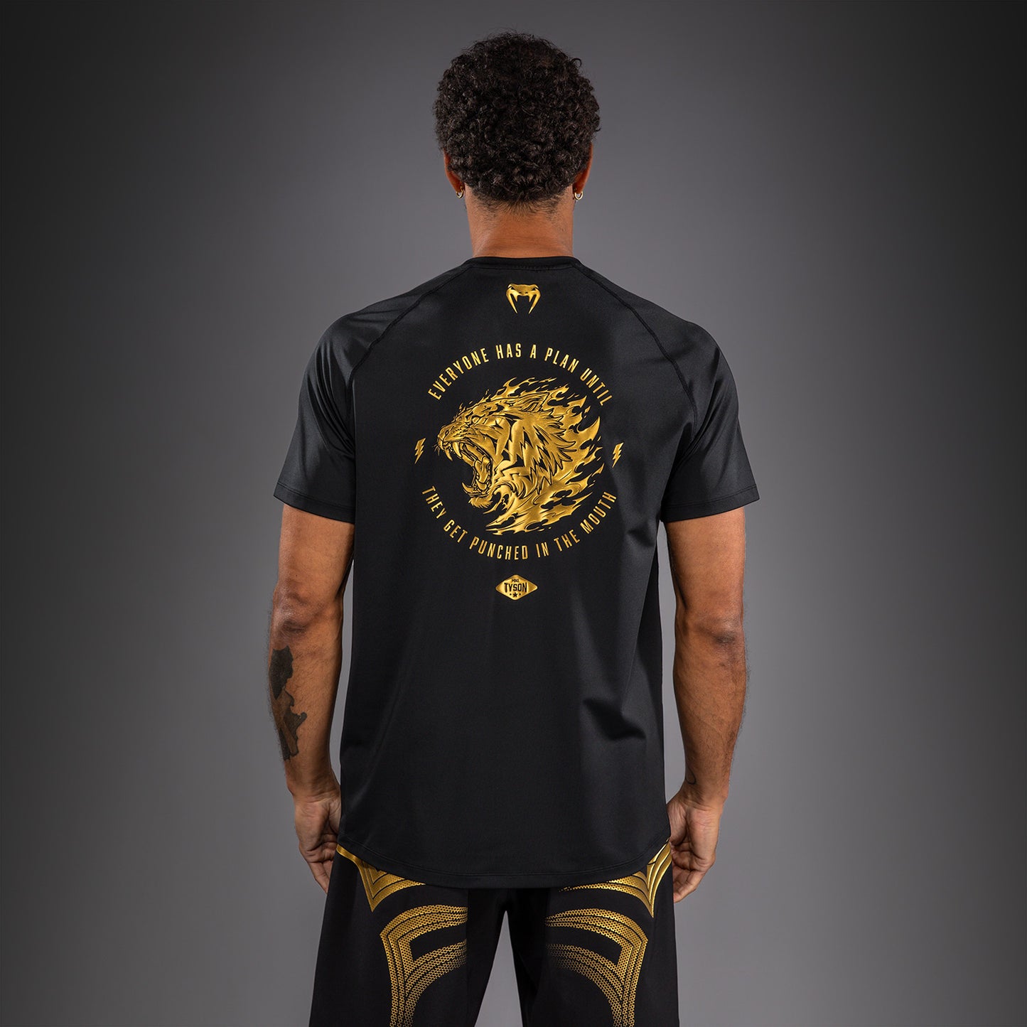 Venum x Mike Tyson Tiger Dry Tech T-shirt - Zwart/Goud