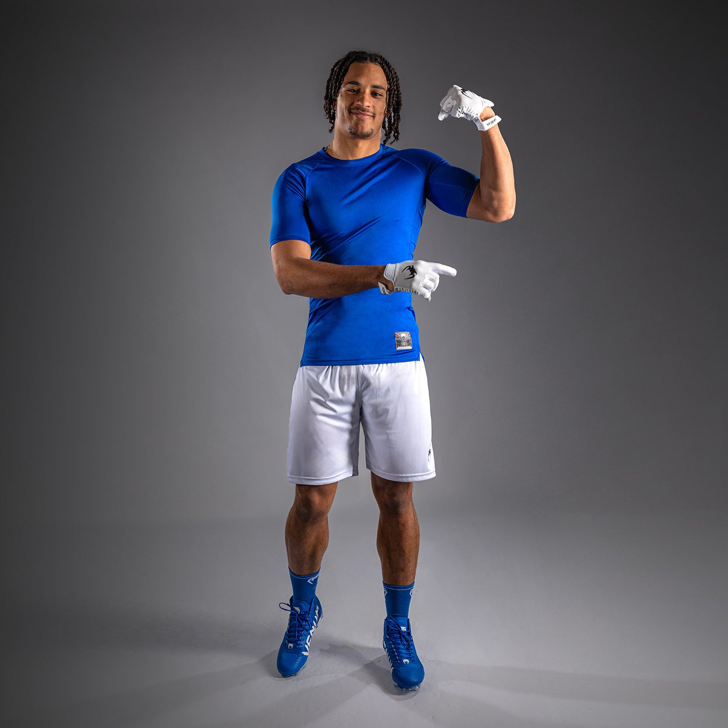 Venum Lineup Compressie T-shirt met halve mouwen Royal - Blauw/Wit