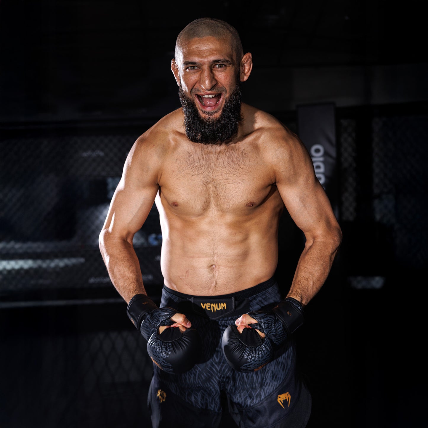 Venum x Chimaev Fightshorts - Zwart/Grijs