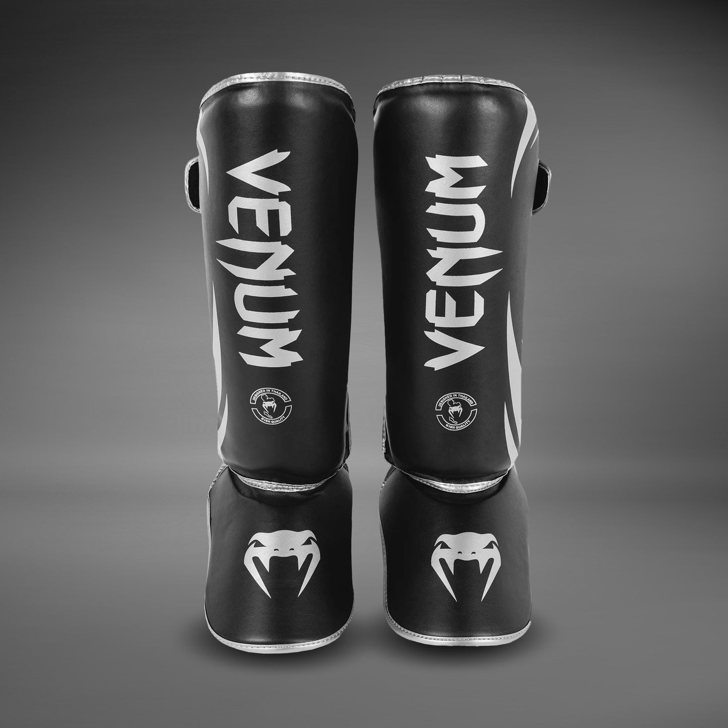 Venum Challenger Scheenbeschermers - Zwart/Zilver