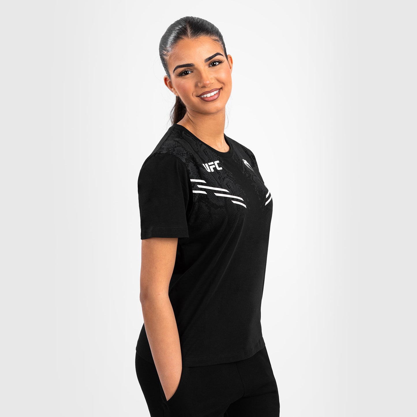 UFC Adrenaline by Venum Replica Dames-T-shirt met korte mouwen - Zwart