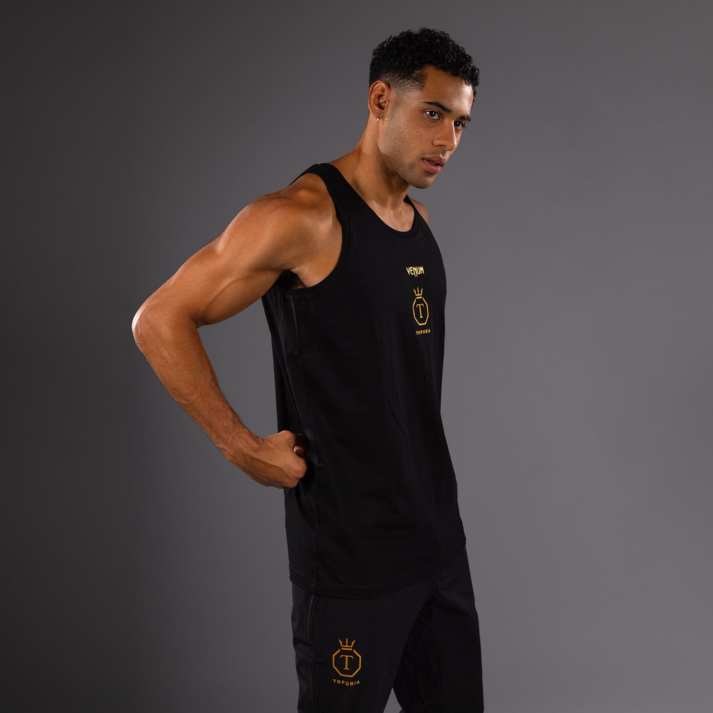 Venum x Topuria Unmatched Edition Tanktop - Zwart/Goud