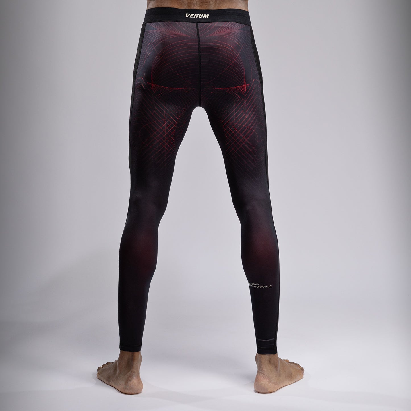 Venum G-Fit Air Compressie Leggings Heren - Diepzwart / Vuurrood