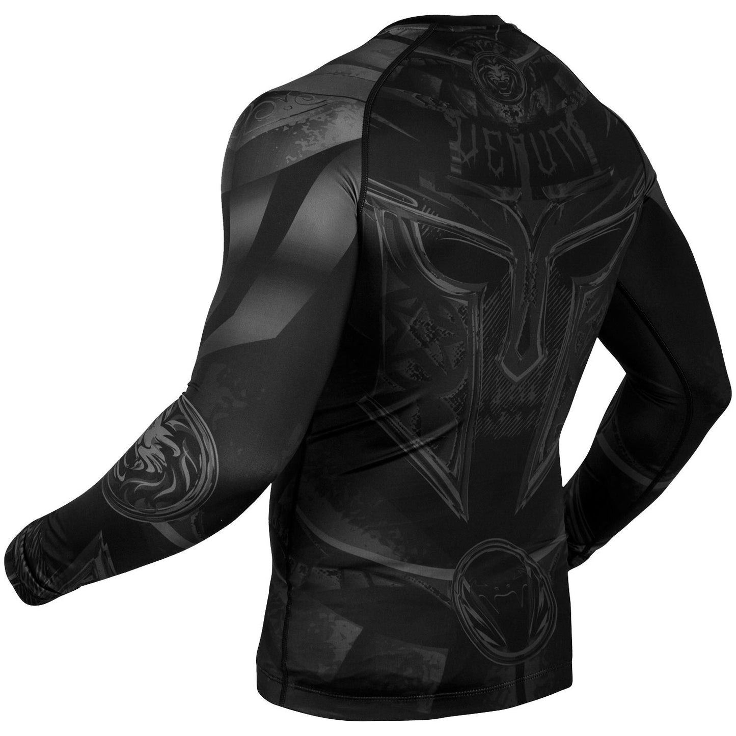 Venum Gladiator 3.0 Rashguard - lange mouwen - zwart/zwart