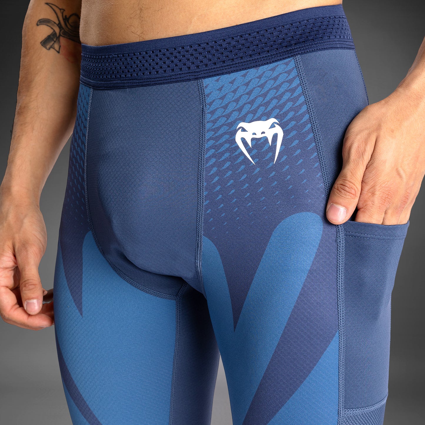 Venum Attack Heren Leggings - Marineblauw