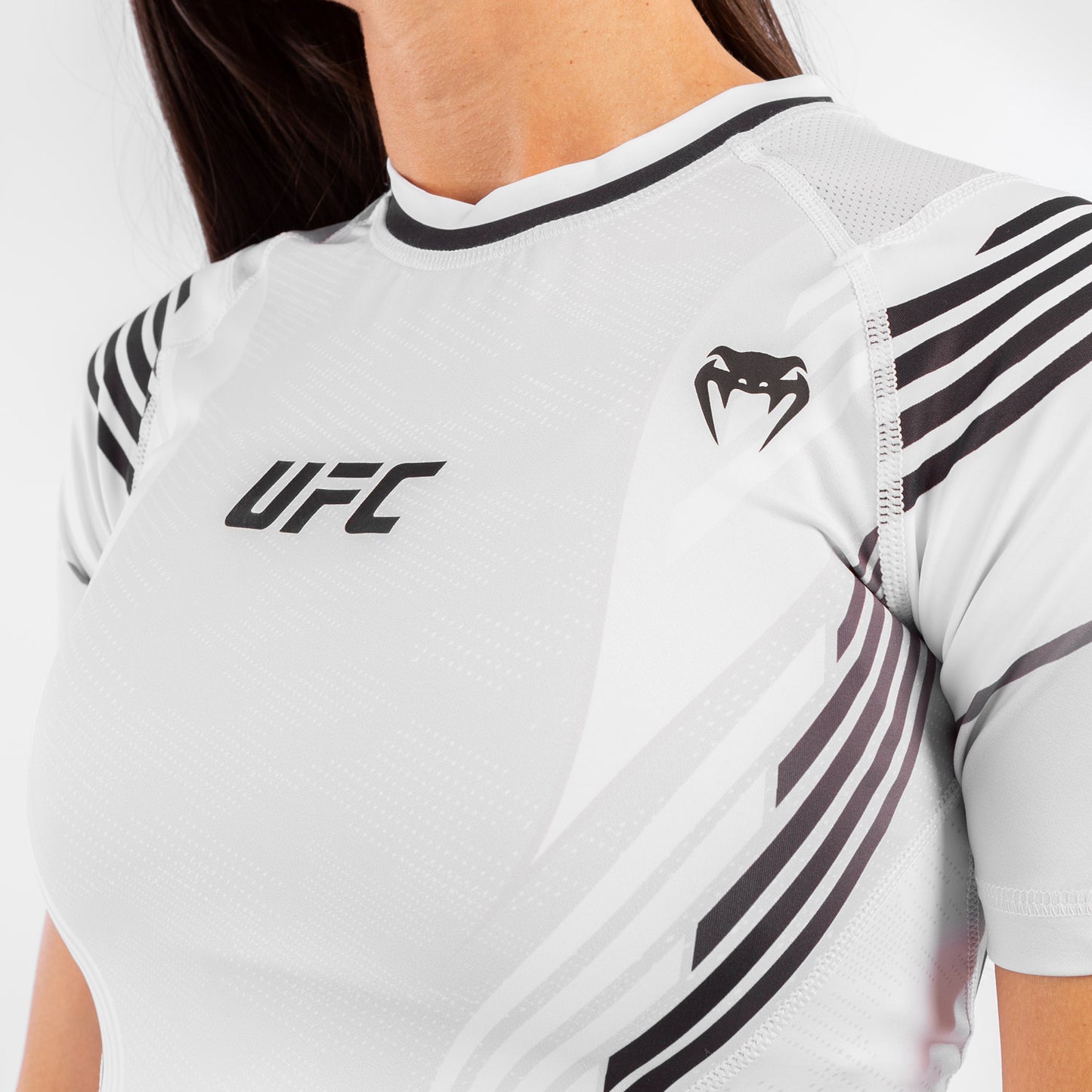 UFC Venum Authentic Fight Night Rashguard voor dames - Wit