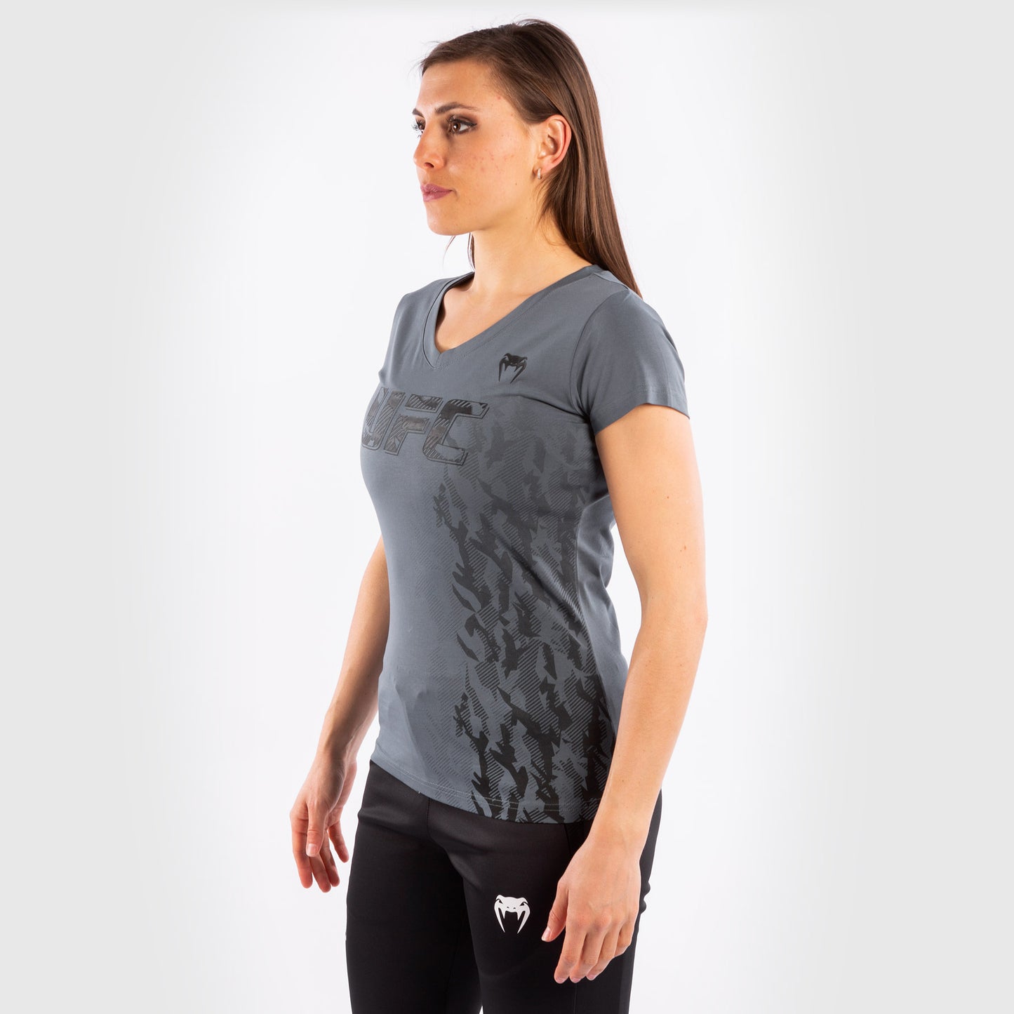 UFC Venum Authentic Fight Week T-shirt met korte mouwen voor dames - Grijs