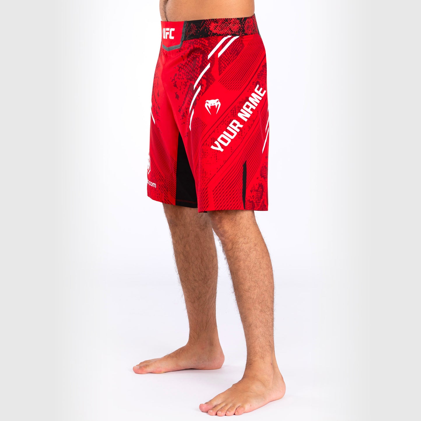 UFC Adrenaline by Venum Gepersonaliseerd Authentic Fight Night Heren Fight Short - Long Fit - Rood