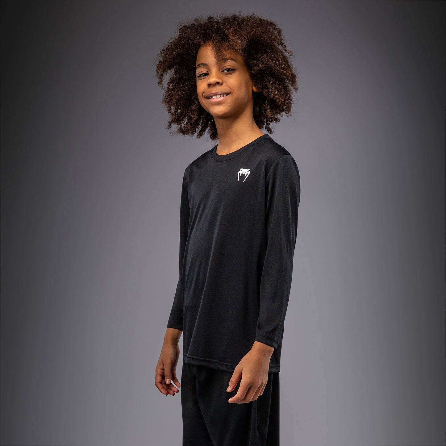 Venum Lineup T-shirt met lange mouwen voor jeugd - Zwart/Wit