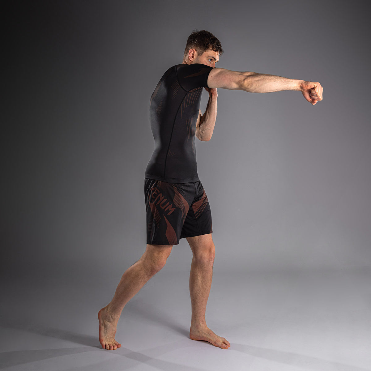 Venum No-Gi 6.0 Rashguard met korte mouwen - Zwart/Bruin