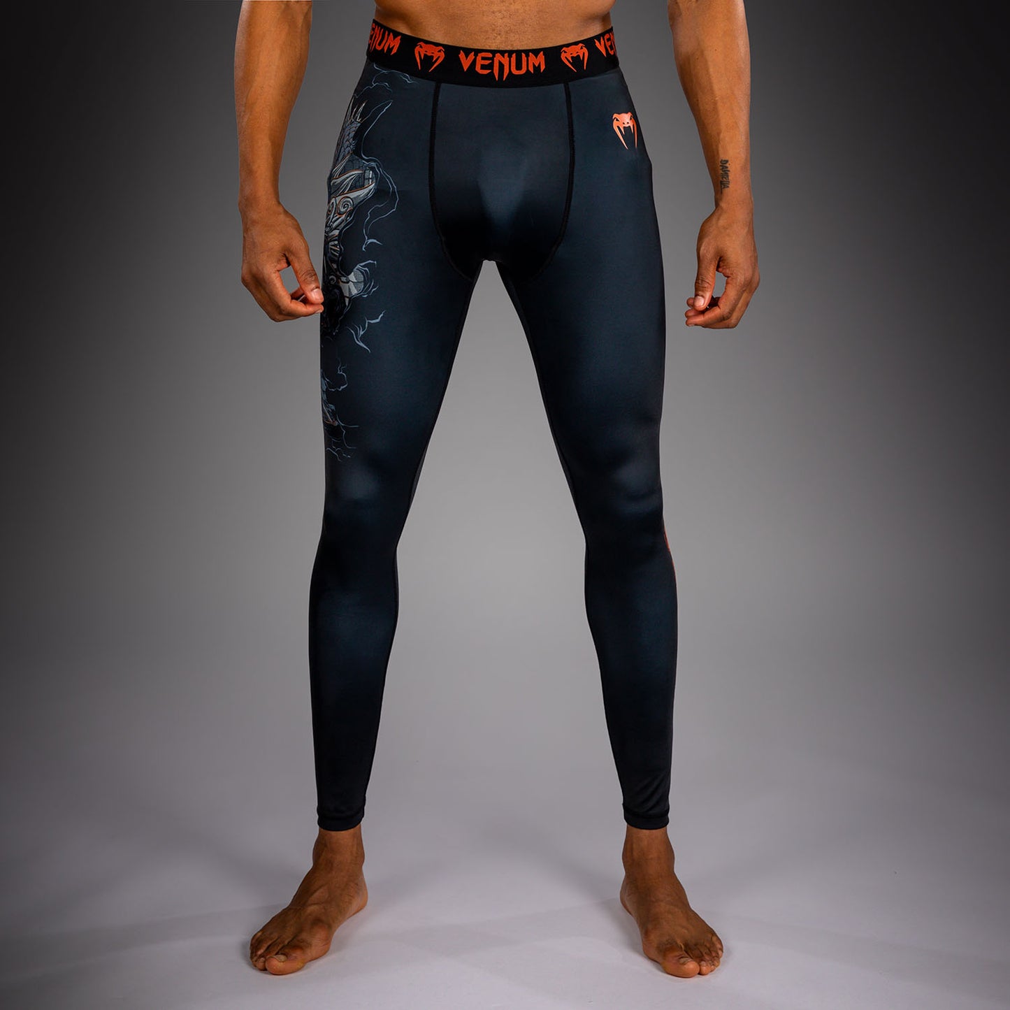 Venum Thunder Dragon Spats – Zwart/Grijs/Koper