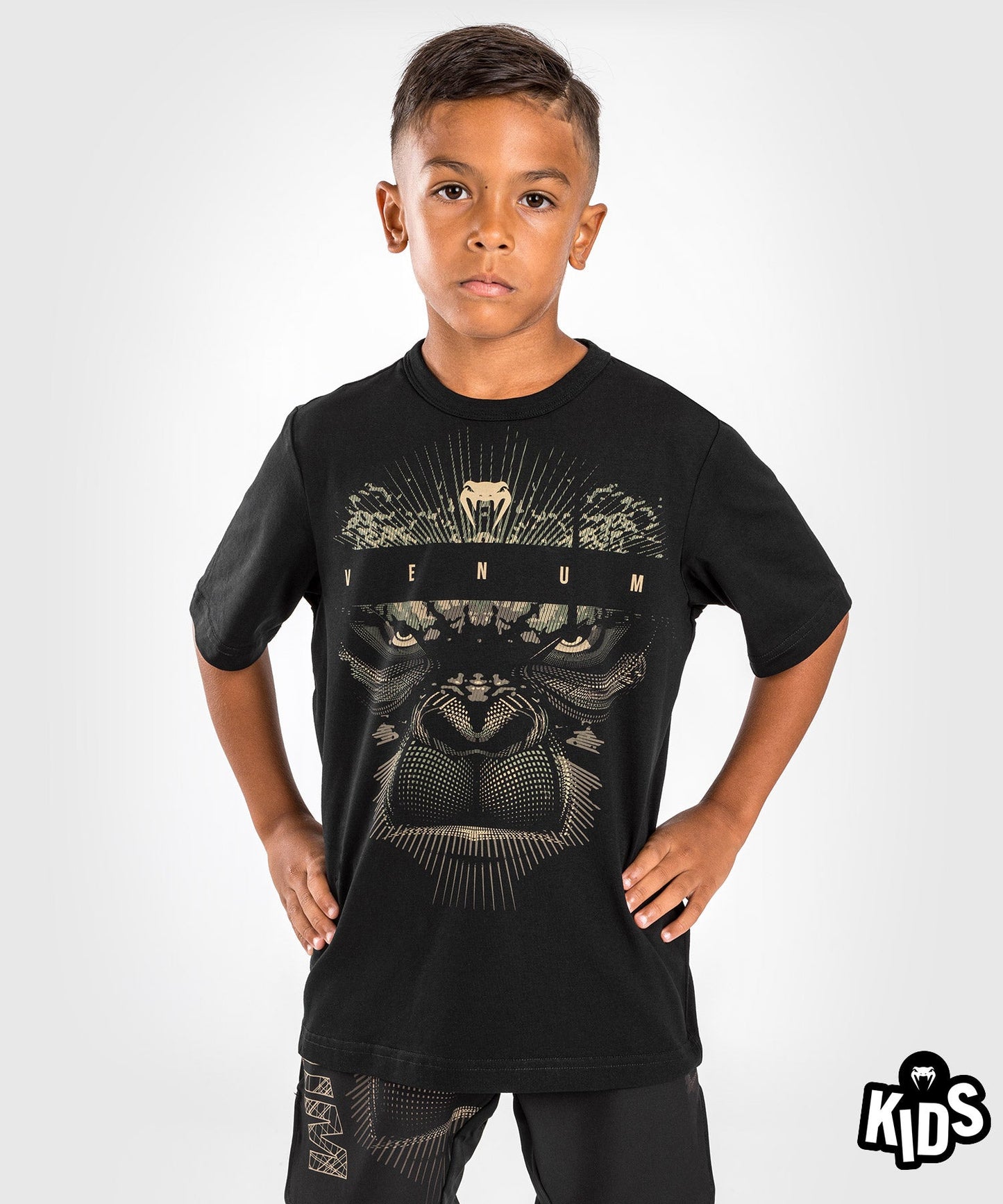Venum Gorilla Jungle T-Shirt voor Kinderen - Zwart/Zand
