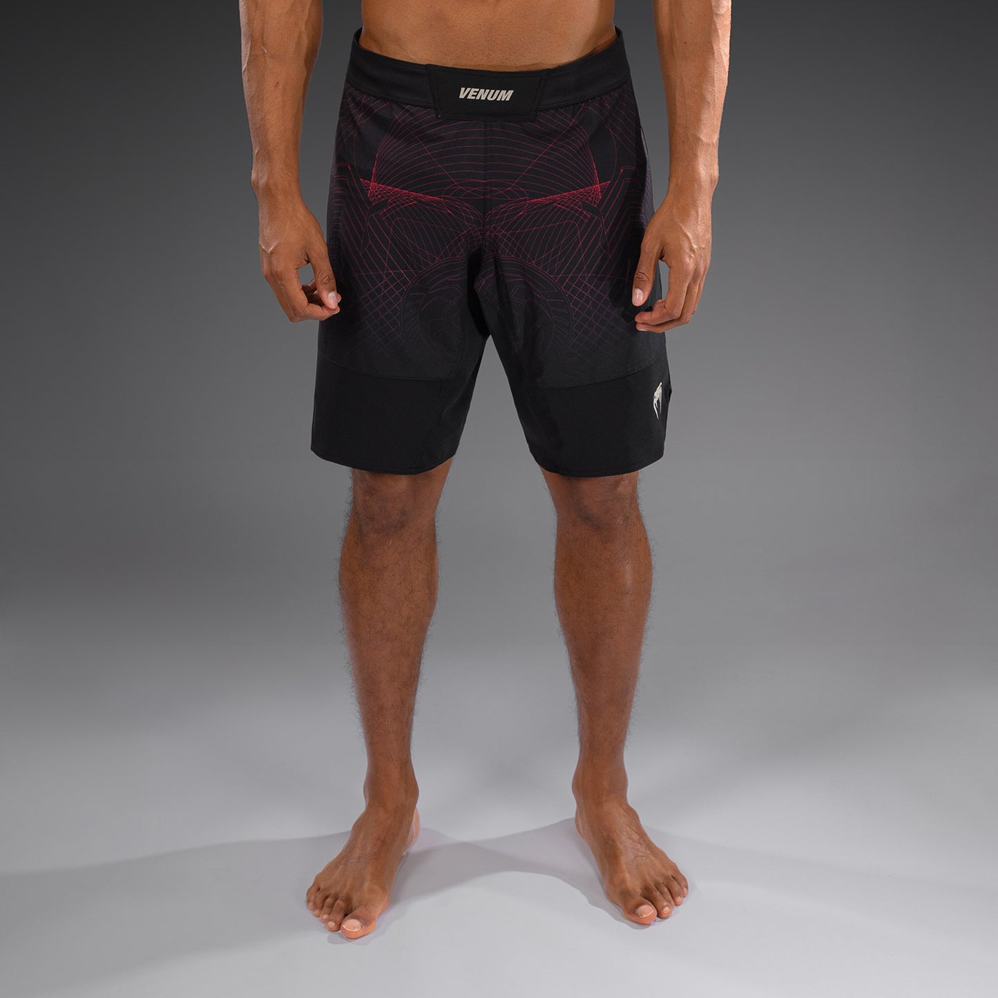 Venum G-Fit Air Fight Shorts Heren - Diepzwart / Vuurrood