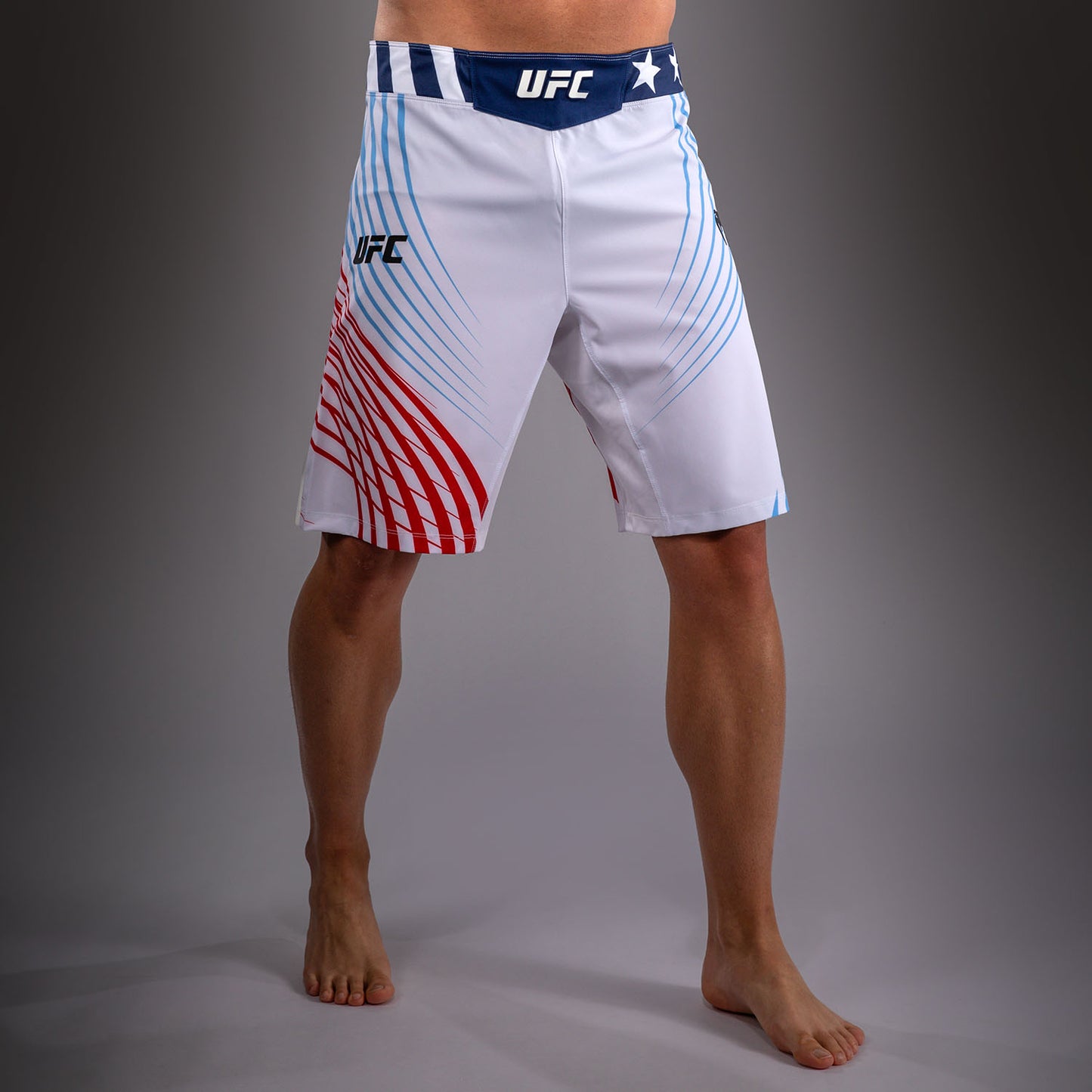 Official UFC Freedom 250 by Venum Authentic Fight Night Fight Shorts Long Fit voor heren - Wit