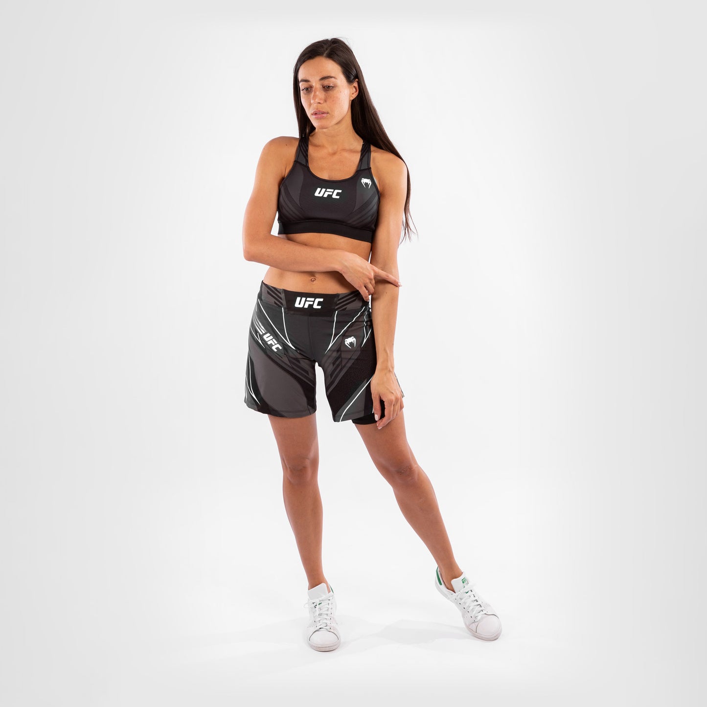 UFC Venum Authentic Fight Night Damesshort - Long Fit - Zwart