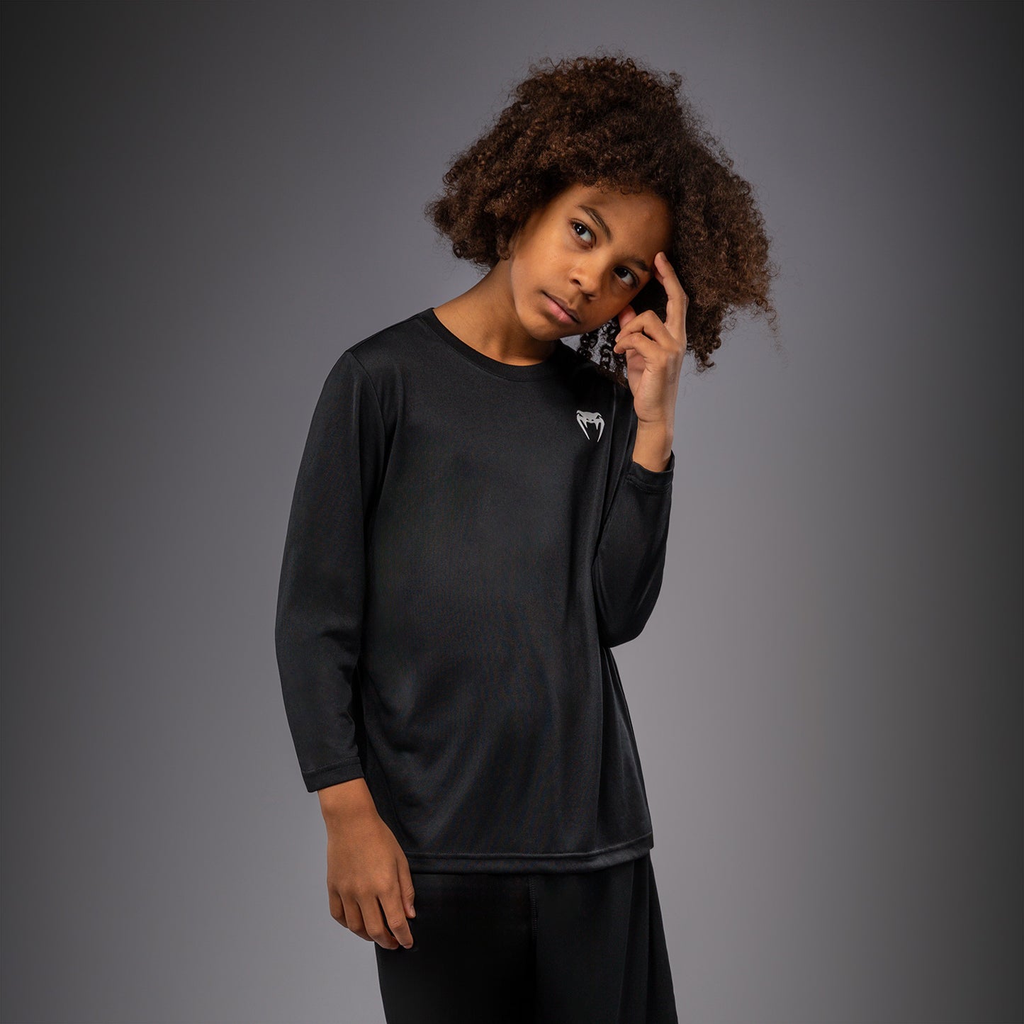 Venum Lineup T-shirt met lange mouwen voor jeugd - Zwart/Wit