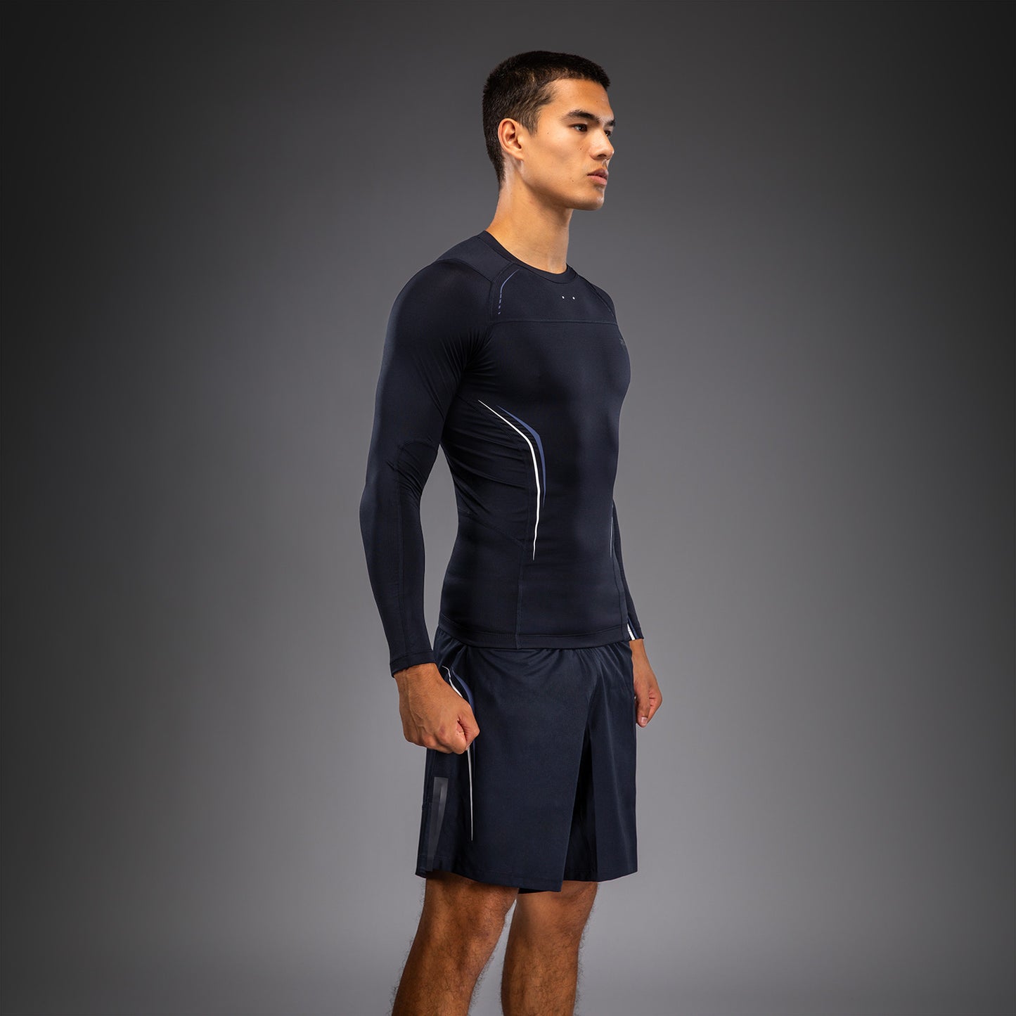 Venum G-Core Rashguard met lange mouwen - Marineblauw/Wit