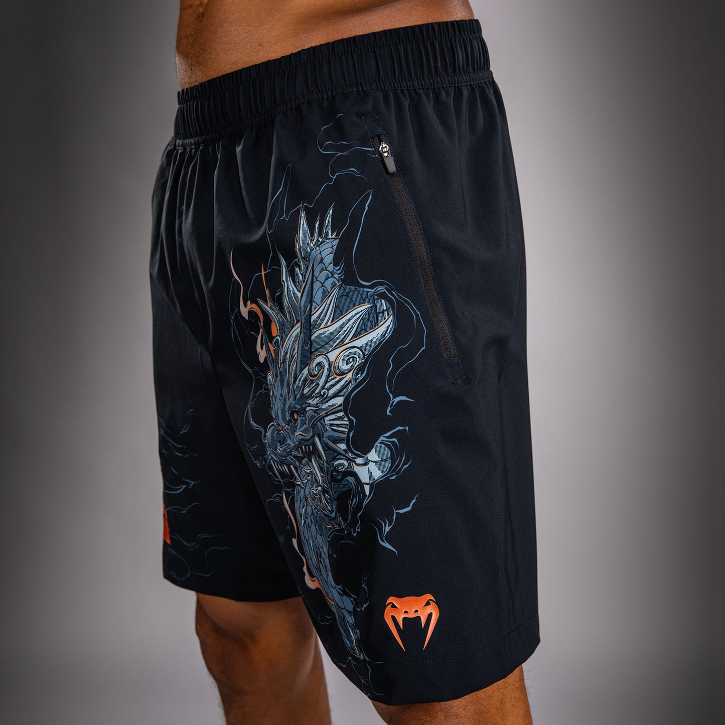 Venum Thunder Dragon Trainingsshorts – Zwart/Grijs/Koper