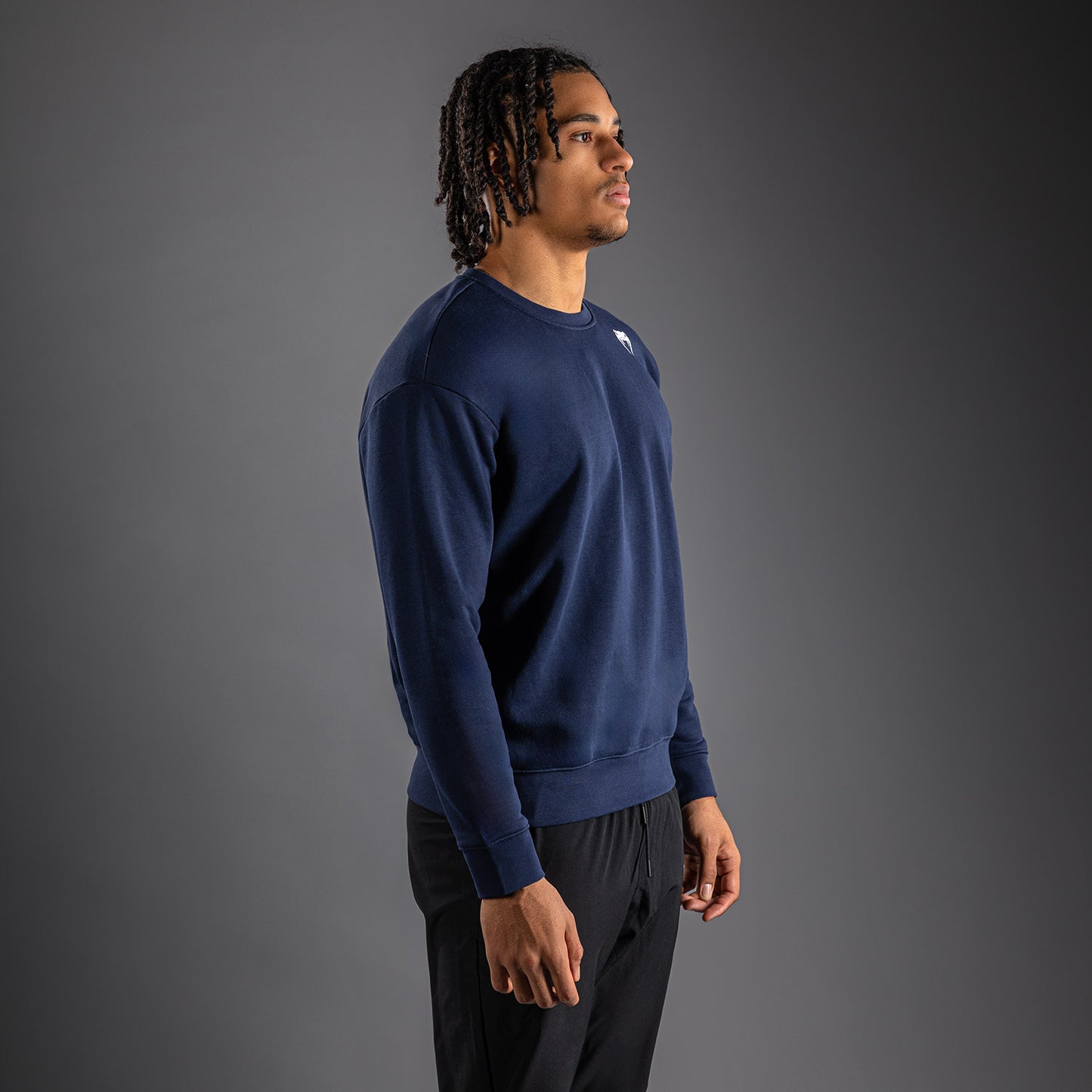 Venum Lineup Fleece Crew Navy - Blauw/Wit