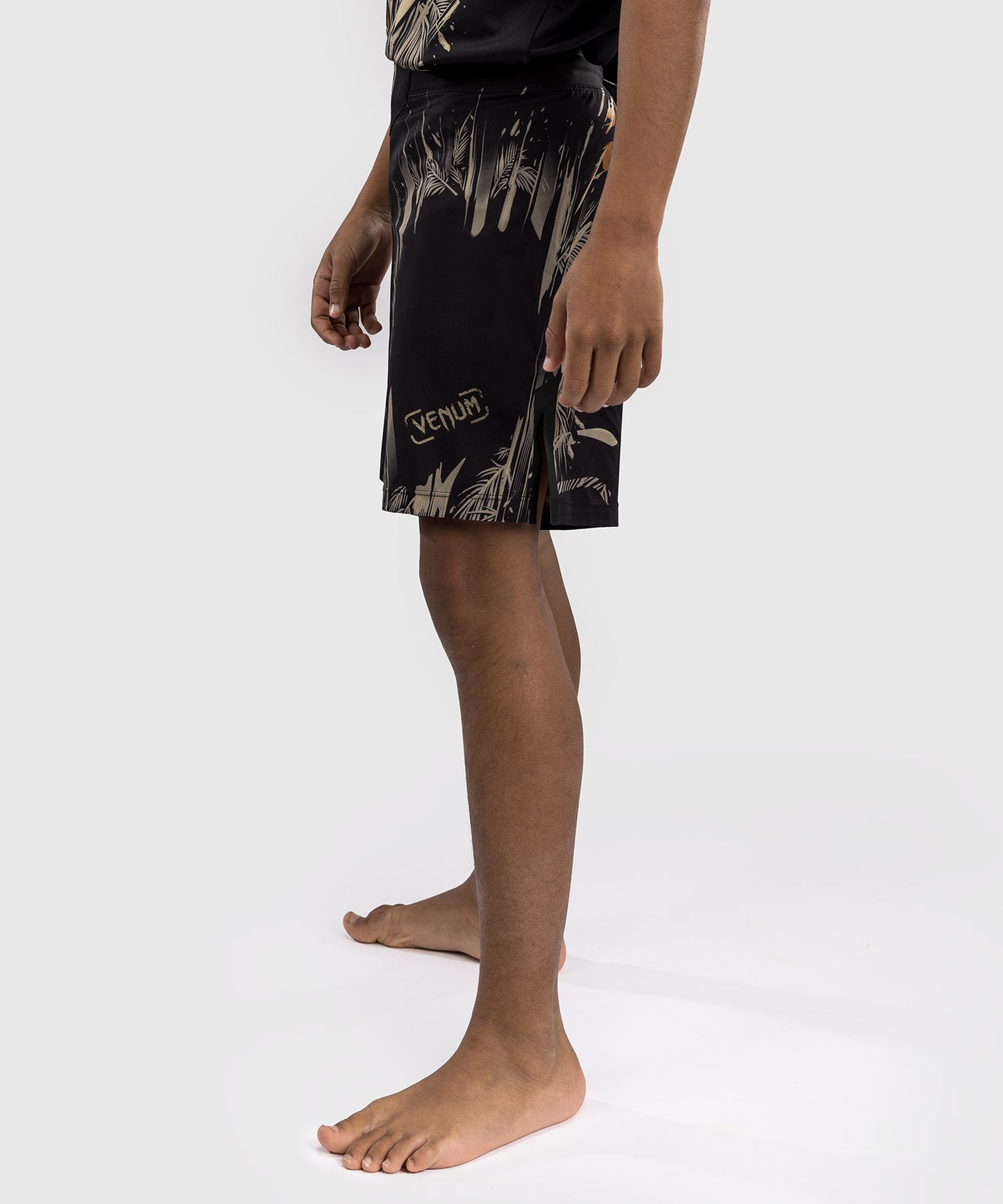 Venum Tiger Kids Fight Shorts - Zwart / Neon Oranje