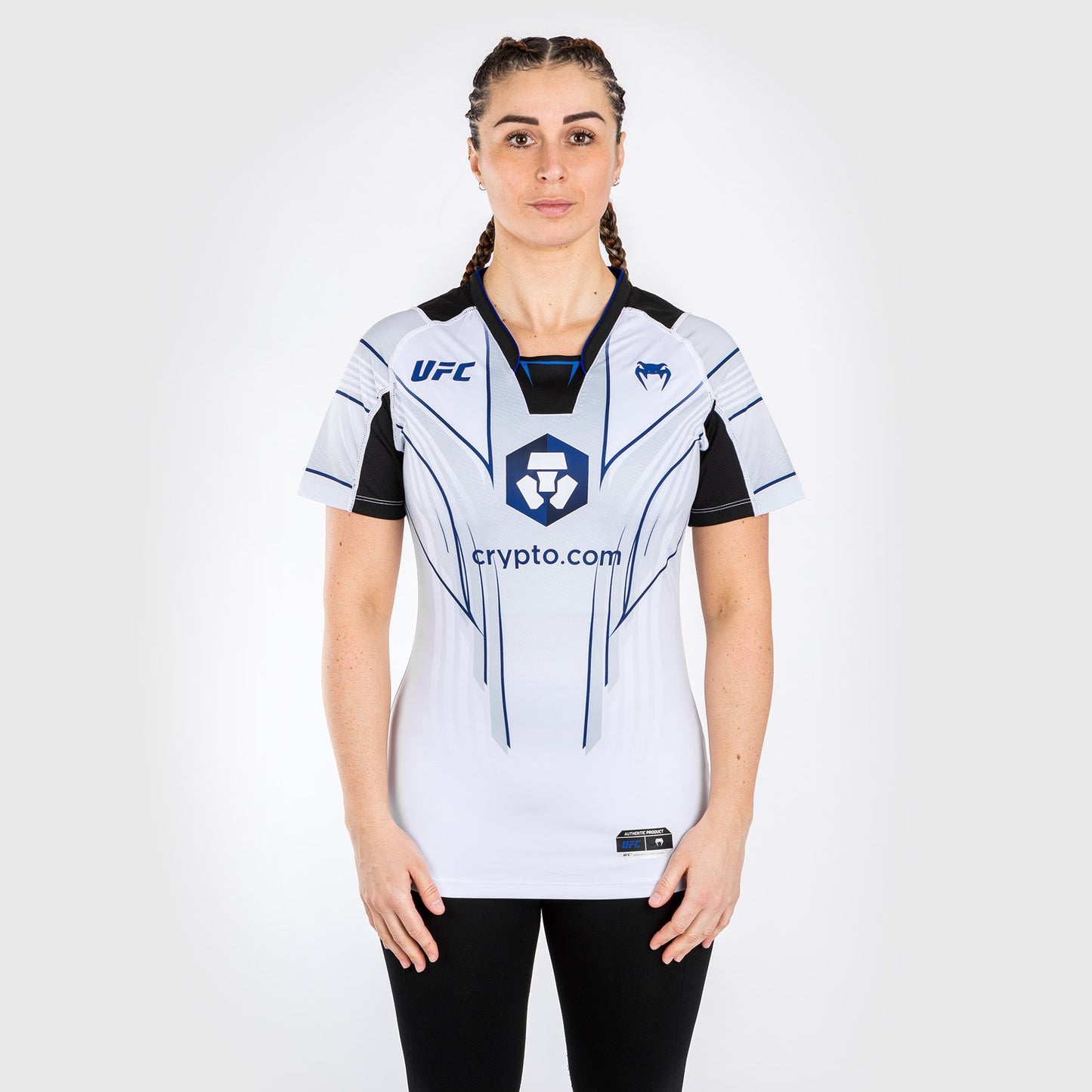 UFC Venum Gepersonaliseerde Authentic Fight Night 2.0 Kit by Venum Dames Walkout Jersey - Midnight Edition - Ice