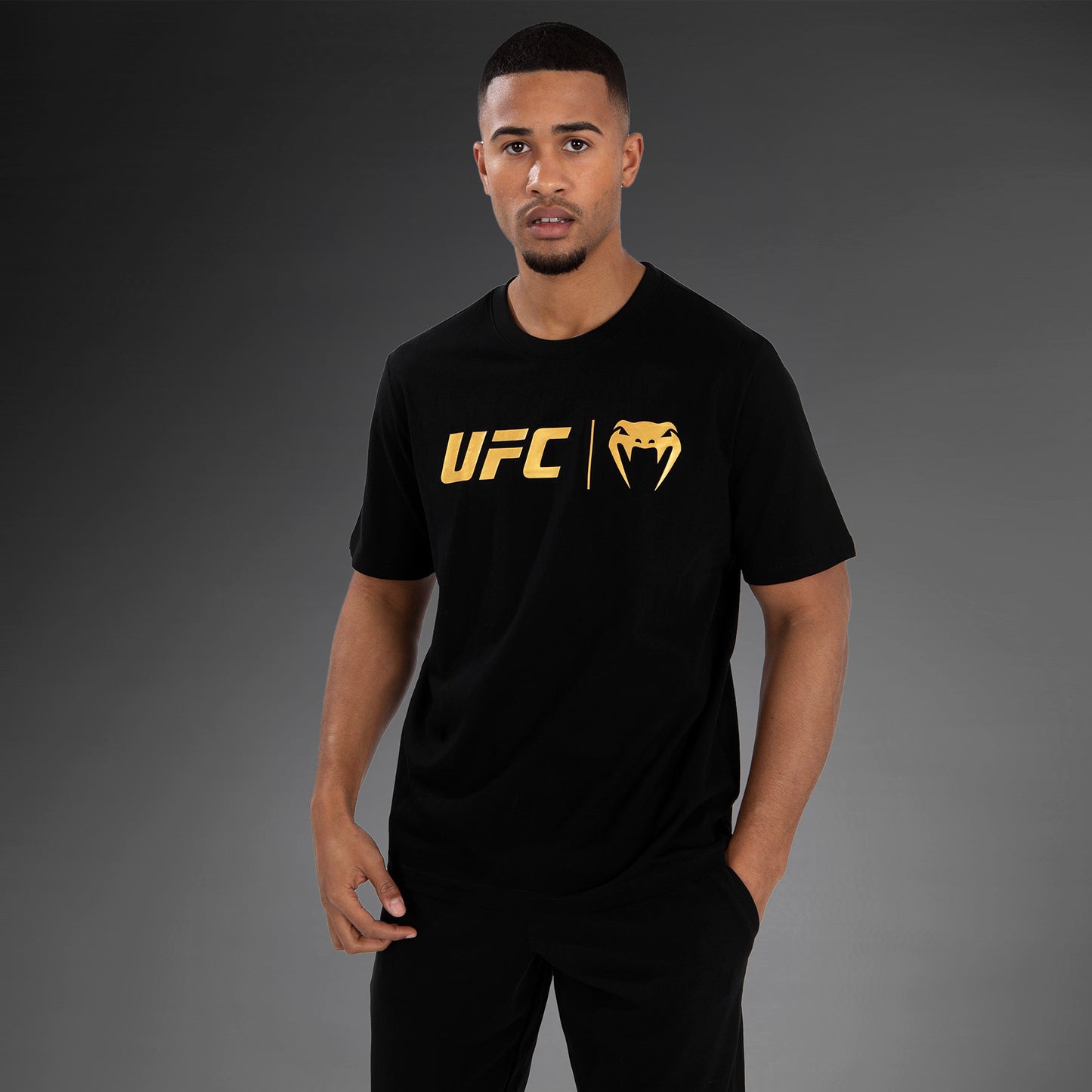 UFC Venum Klassiek  T-shirt - Zwart/Goud