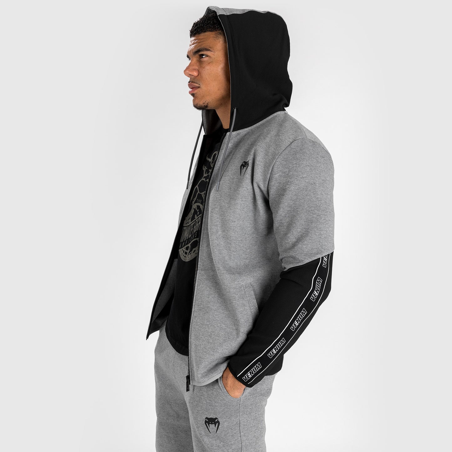 Venum Contender 4.0 Heren Hoodie - Heather Grey/Black