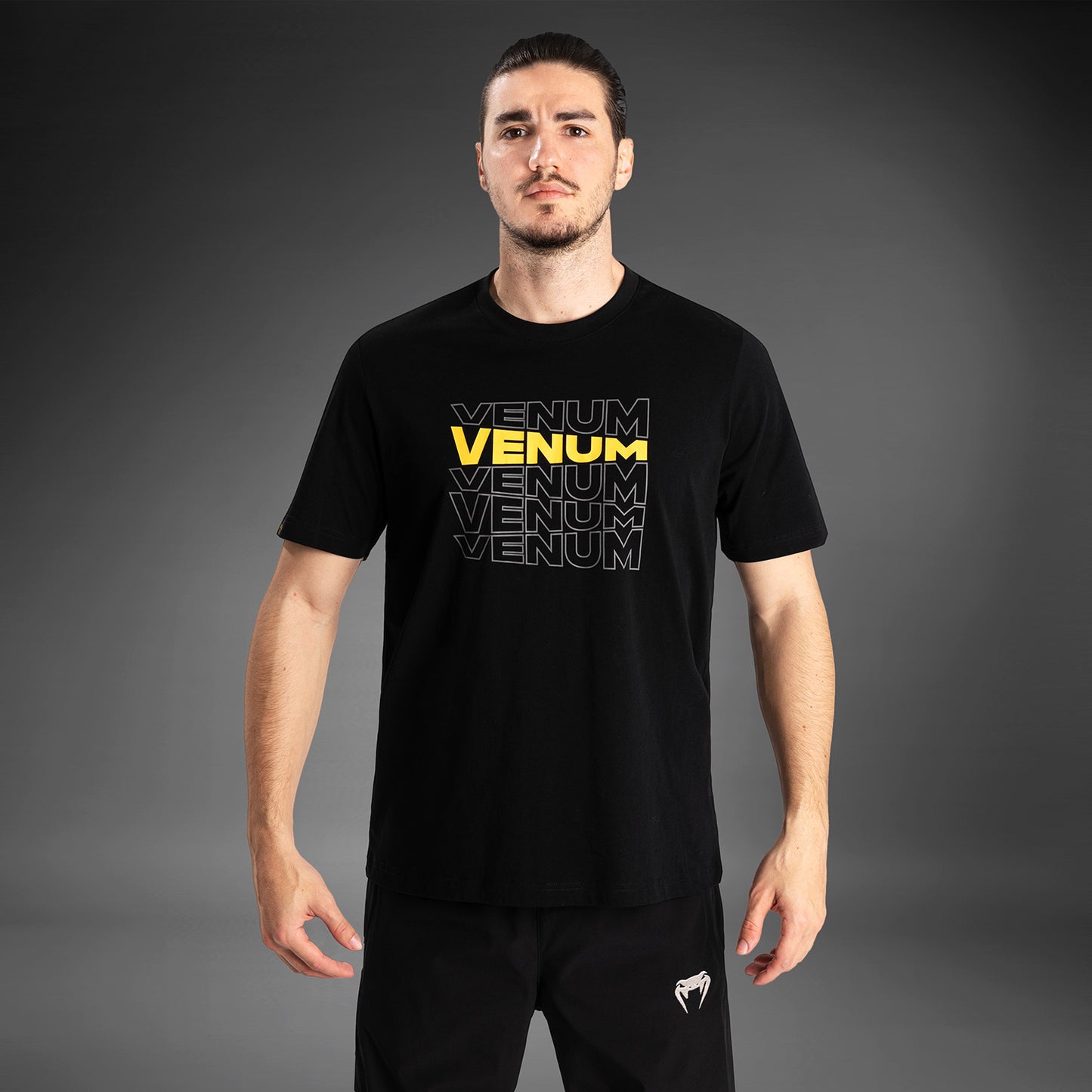Venum Vertigo Heren-T-shirt Korte Mouw - Zwart/Geel