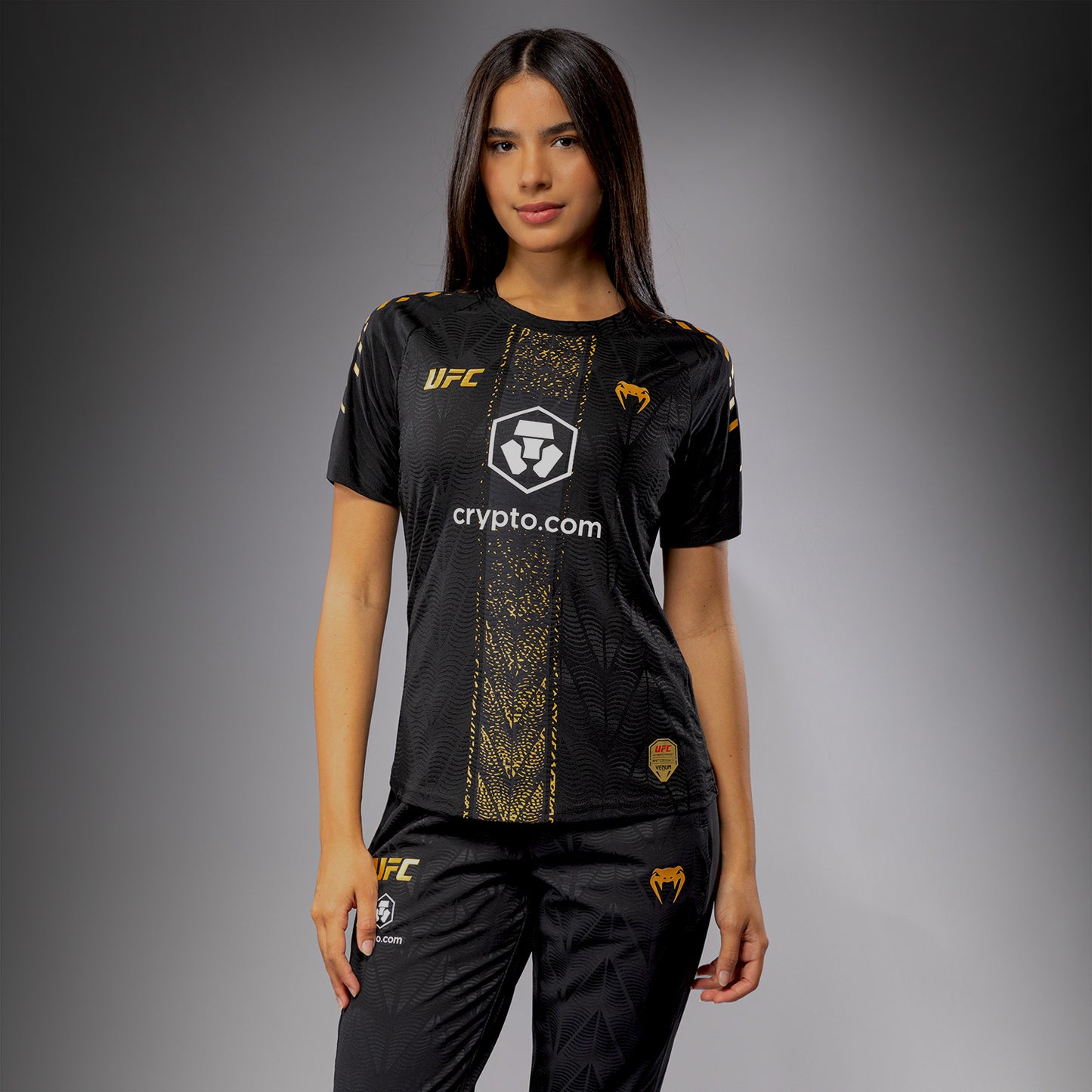 UFC Zenith by Venum Authentic Fight Night Officieel Walkout-shirt Dames Personalized - Champion