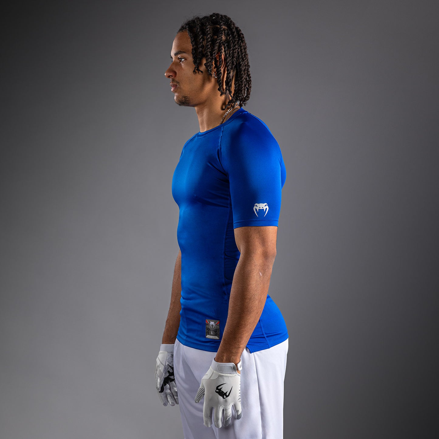 Venum Lineup Compressie T-shirt met halve mouwen Royal - Blauw/Wit