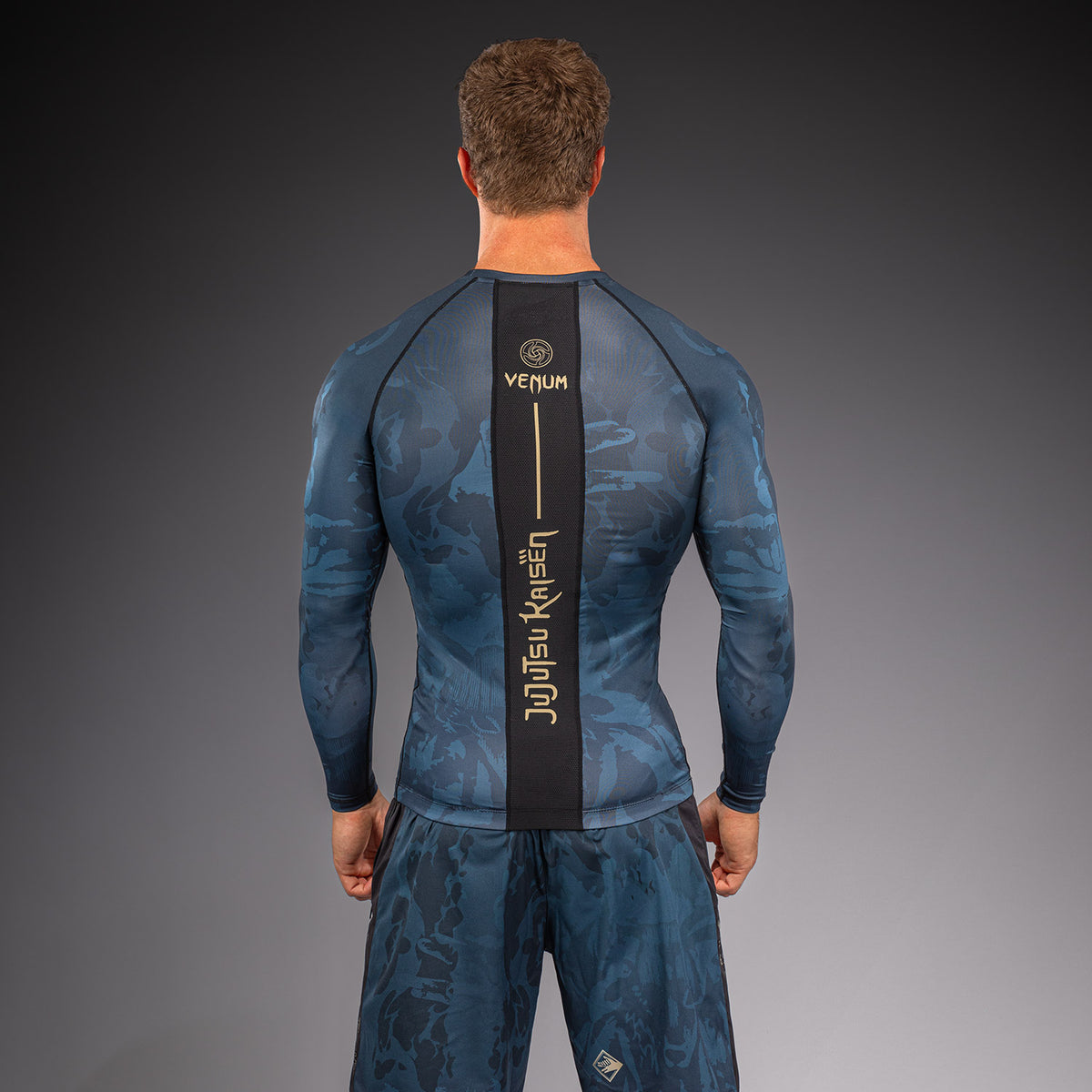 Jujutsu Kaisen x Venum Fushiguro Rashguard met lange mouwen – Oceaan blauw